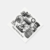 Steampunk Collage #1 von ArtinspiSpione Serviette (Ecke)