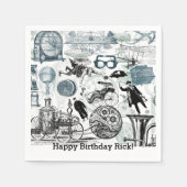 Steampunk Collage #2 von ArtinspiSpione Serviette (Vorderseite)