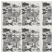 Steampunk Collage #3 - Neuheits-Gewebe Stoff (Nahaufnahme)