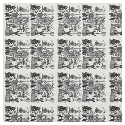 Steampunk Collage #3 - Neuheits-Gewebe Stoff (Muster)