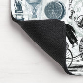 Steampunk Collage Colorized Mousepad (Ecke)