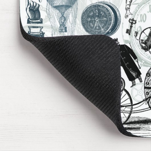 Steampunk Collage Colorized Mousepad (Ecke)