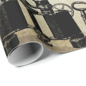 Steampunk-Collage-Geschenkpapier Geschenkpapier (Rolleneckpunkt)