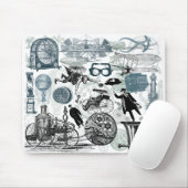 Steampunk Collage koloriert Mousepad (Mit Mouse)