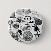 Steampunk Collage Nr. 2 Button (Vorderseite)