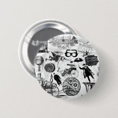 Steampunk Collage Nr. 2 Button (Vorne & Hinten)
