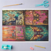 Steampunk Collage von Elsie Lane Seidenpapier (Basteln)