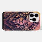 Steampunk Color Gradient Rustikale Lion iPhone Hülle (Rückseite (Horizontal))
