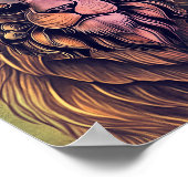 Steampunk Color Gradient Rustikale Lion Poster (Ecke)