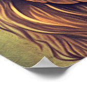Steampunk Color Gradient Rustikale Lion Poster (Ecke)