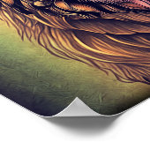 Steampunk Color Gradient Rustikale Lion Poster (Ecke)
