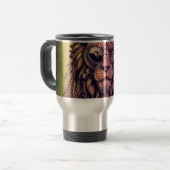 Steampunk Color Gradient Rustikale Lion Reisebecher (Vorderseite Links)