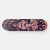 Steampunk Color Gradient Rustikale Lion Skateboard (Horizontal)