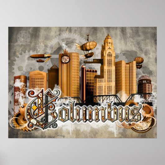Steampunk Columbus Poster (Vorne)