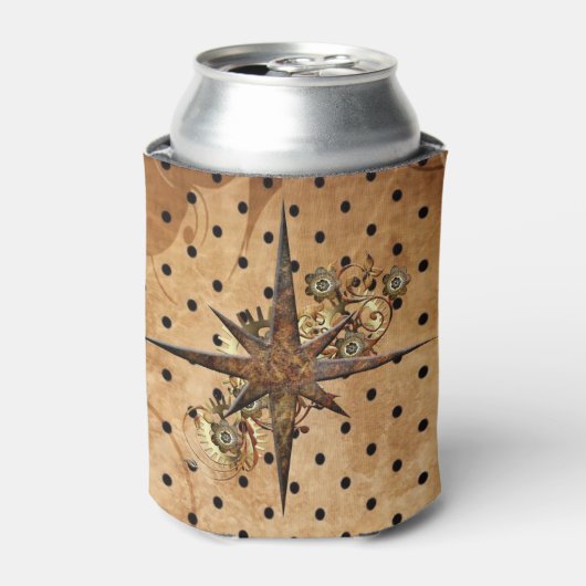 Steampunk Compass Star Can Cooler Dosenkühler (Kanne Vorderseite)