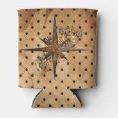 Steampunk Compass Star Can Cooler Dosenkühler (Vorderseite)