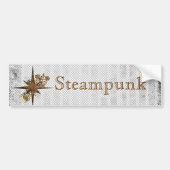 Steampunk Compass Star Grunge Autoaufkleber (Vorne)