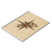 Steampunk Compass Star Notizblock (Linke Seite)