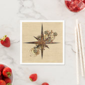Steampunk Compass Star Paper Napkins Serviette (Beispiel)
