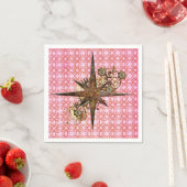 Steampunk Compass Star Paper Napkins Serviette (Beispiel)