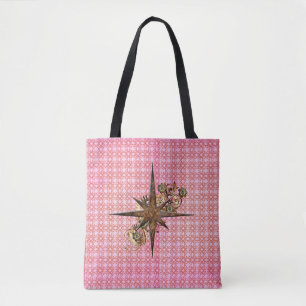 Steampunk Compass Star Tote Bag Tasche