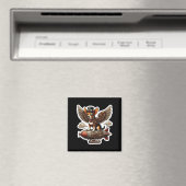 Steampunk Corgi Adventure Sticker - Whimsical Flyi Magnet (In Situ (Geschirrspüler))