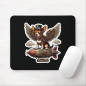 Steampunk Corgi Adventure Sticker - Whimsical Flyi Mousepad (Mit Mouse)