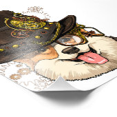Steampunk Corgi Dog Steampunk Lovers Fotodruck (Ecke)
