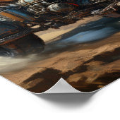 Steampunk Cross Country Car Rennen Poster (Ecke)