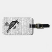 Steampunk Crow 2 Gepäckanhänger (Vorderseite horizontal)