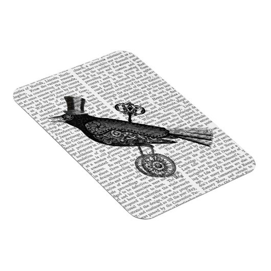 Steampunk Crow 2 Magnet (Rechte Seite)