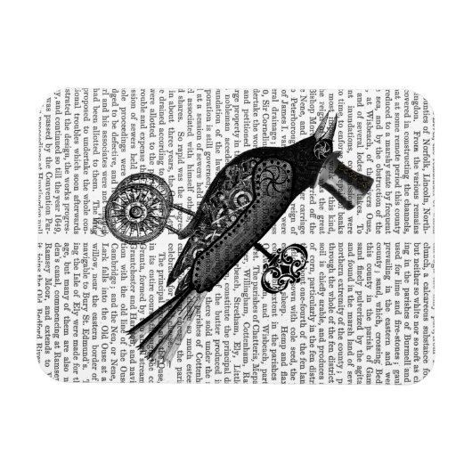 Steampunk Crow 2 Magnet (Horizontal)