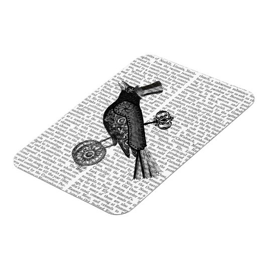 Steampunk Crow 2 Magnet (Linke Seite)