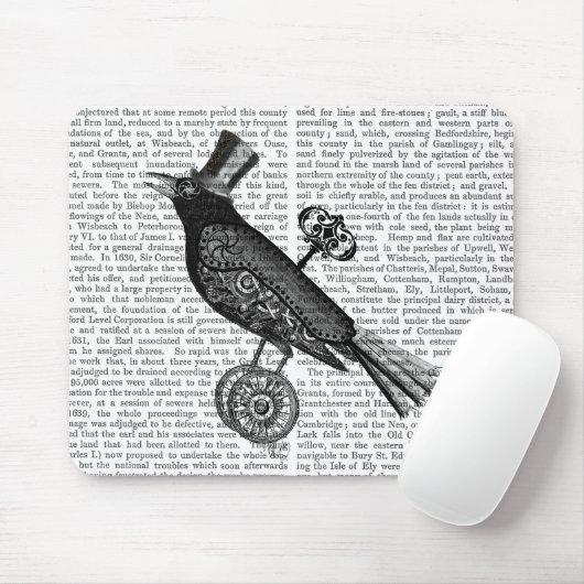 Steampunk Crow 2 Mousepad (Mit Mouse)