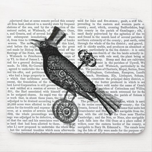Steampunk Crow 2 Mousepad (Vorne)