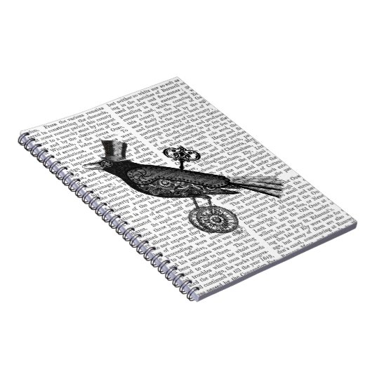 Steampunk Crow 2 Notizblock (Rechte Seite)