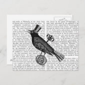 Steampunk Crow 2 Postkarte (Vorne/Hinten)