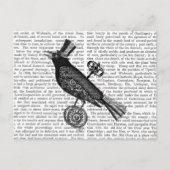 Steampunk Crow 2 Postkarte (Vorderseite)