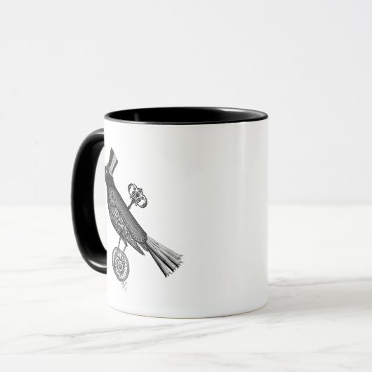 Steampunk Crow 2 Tasse (Vorderseite Links)