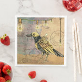 Steampunk Crow Cocktail Napkins Serviette (Beispiel)