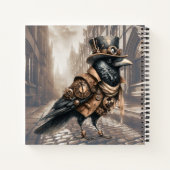 Steampunk Crow in London Spiral Notebook Notizblock (Rückseite)