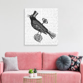 Steampunk Crow Leinwanddruck (Insitu (Wohnzimmer))