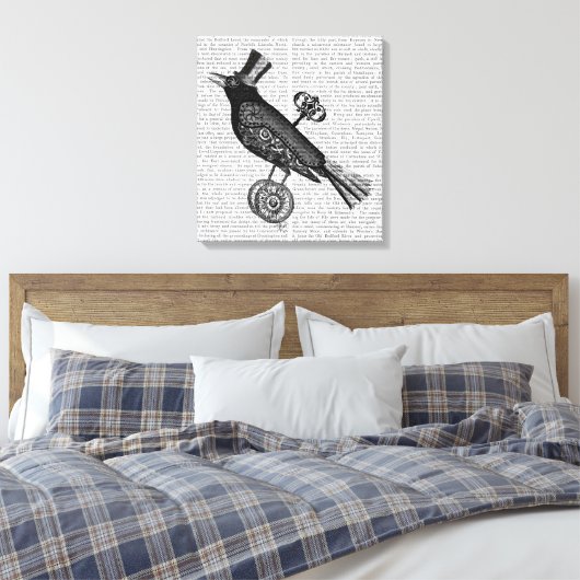 Steampunk Crow Leinwanddruck (Insitu (Schlafzimmer))