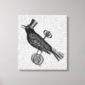 Steampunk Crow Leinwanddruck (Vorderseite)