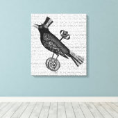 Steampunk Crow Leinwanddruck (Insitu (Holzboden))