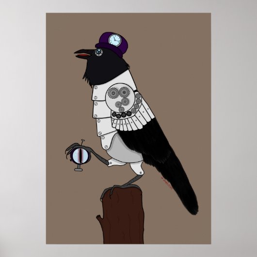 Steampunk Crow Poster (Vorne)