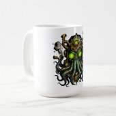 Steampunk-Cthulhu-Monster  Kaffeetasse (Vorderseite Links)