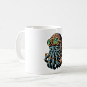 Steampunk-Cthulhu-Monster Kaffeetasse (Vorderseite Links)