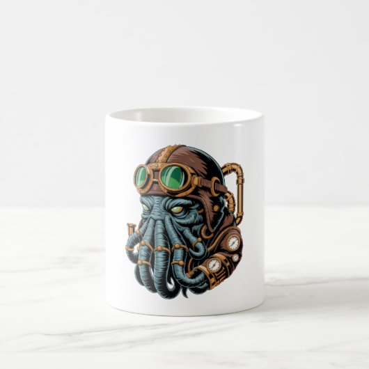 Steampunk-Cthulhu-Monster Kaffeetasse (Mittel)