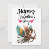 Steampunk Cupid Valentinstag Mitteilungskarte (Vorderseite)